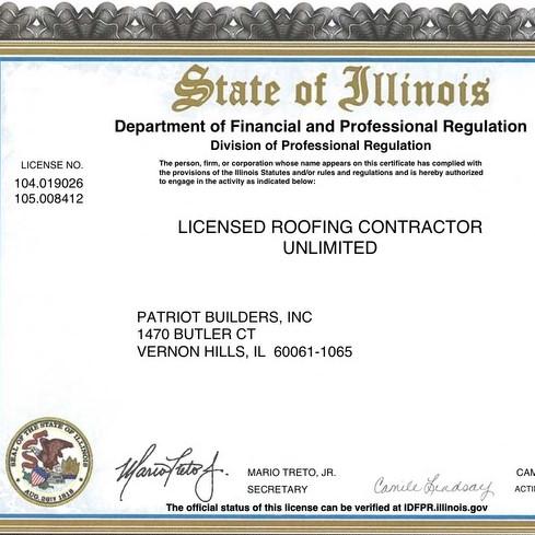 State of Illinois license